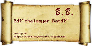 Büchelmayer Bató névjegykártya